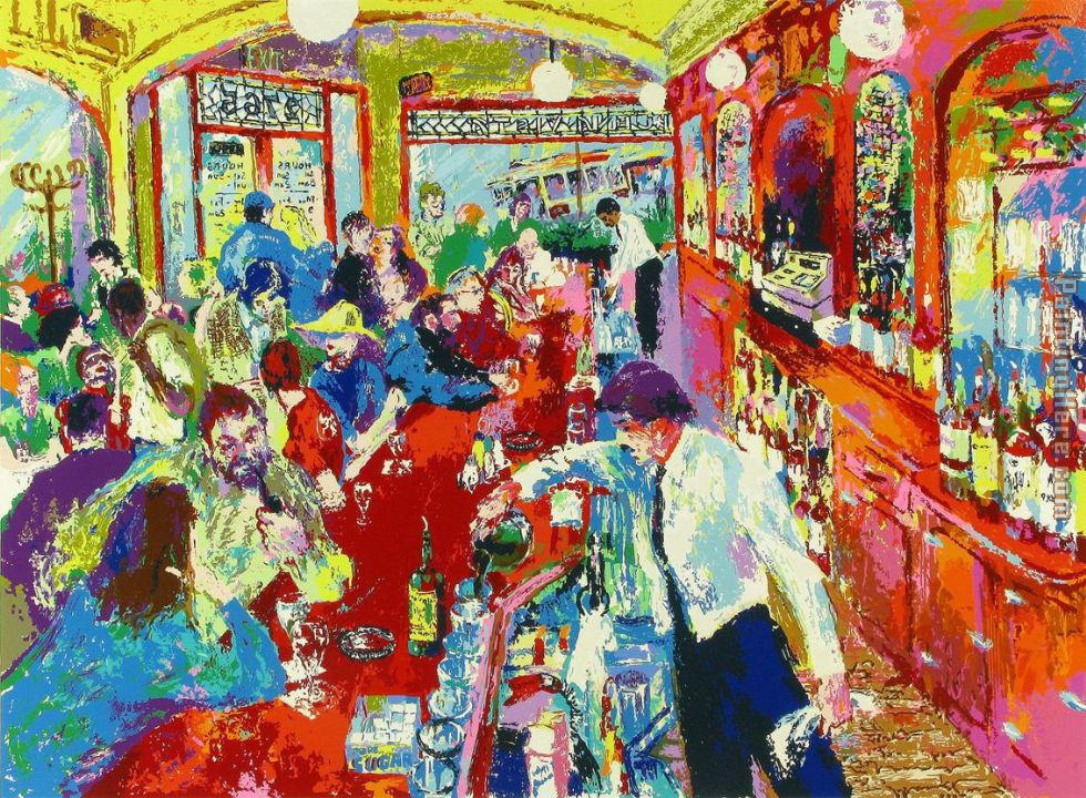 Buena Vista Bar painting - Leroy Neiman Buena Vista Bar art painting